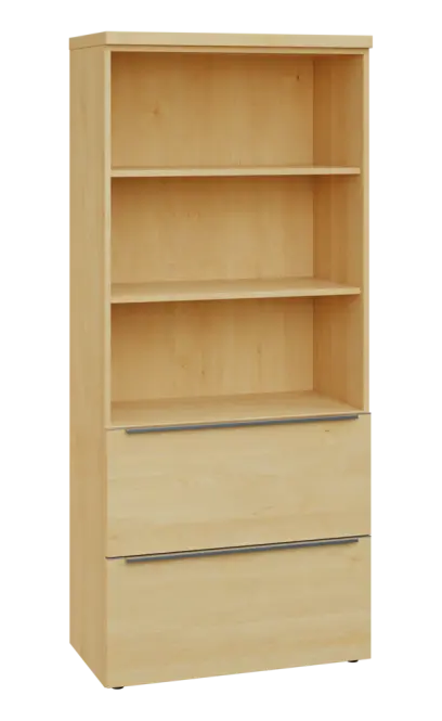 SIN 5 - 82ZN kancelářská skříň, 2-zásuvková/nika, 1820x800x400, javor horský